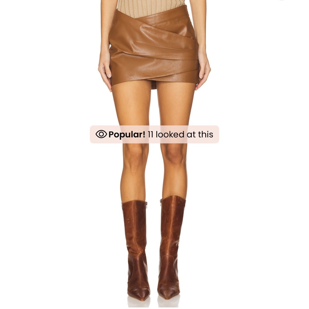 Superdown Evi Wrap Skirt in Chocolate
